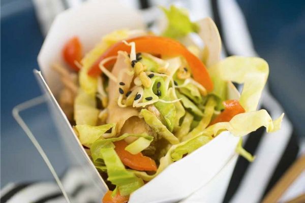 Salmon and Red pepper stir fry