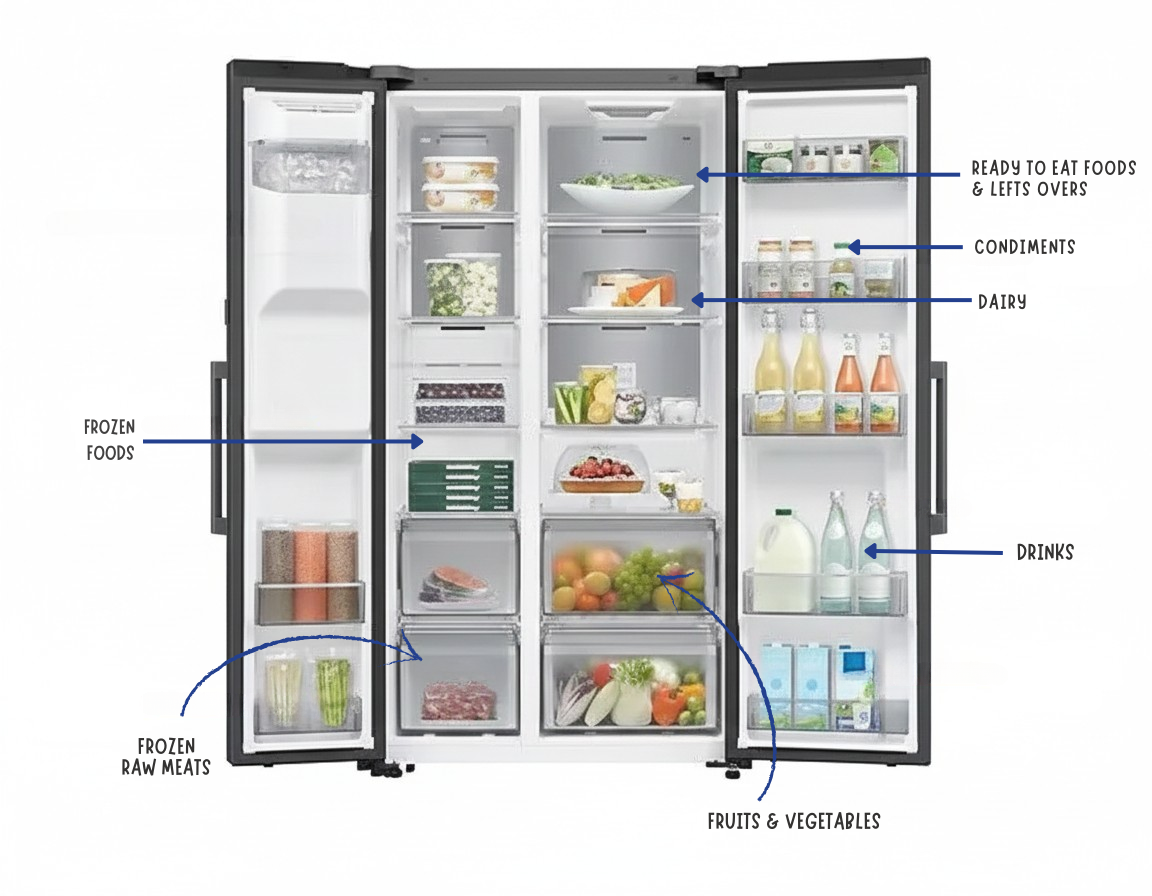 How to stock your fridge for optimal cooling and energy savings.