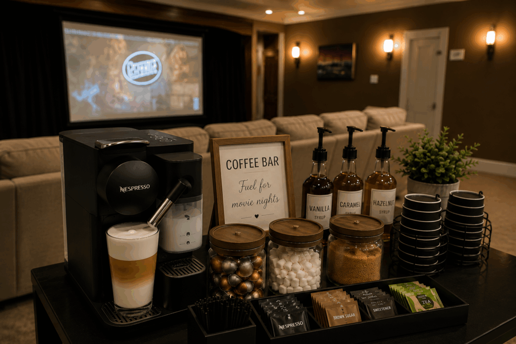 Nespresso coffee machine for winter movie nights