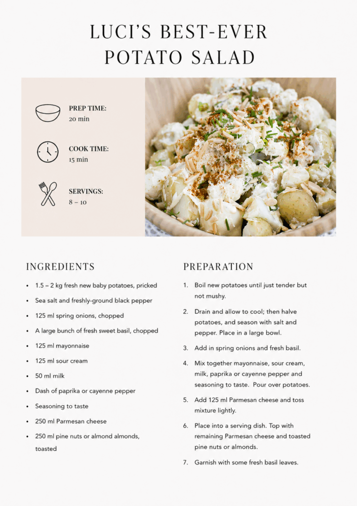 Luci famous potato salad